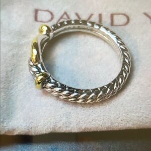 David Yurman Silver and Gold Women's Ring